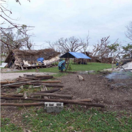 The razed village of nakayelo on tanna island, vanuatu.